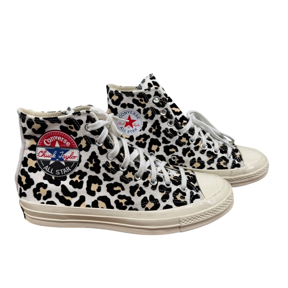 Converse Chuck 70 Hi Leopard Print Sneaker Mens 9 Womens 11 High Top Skater Punk